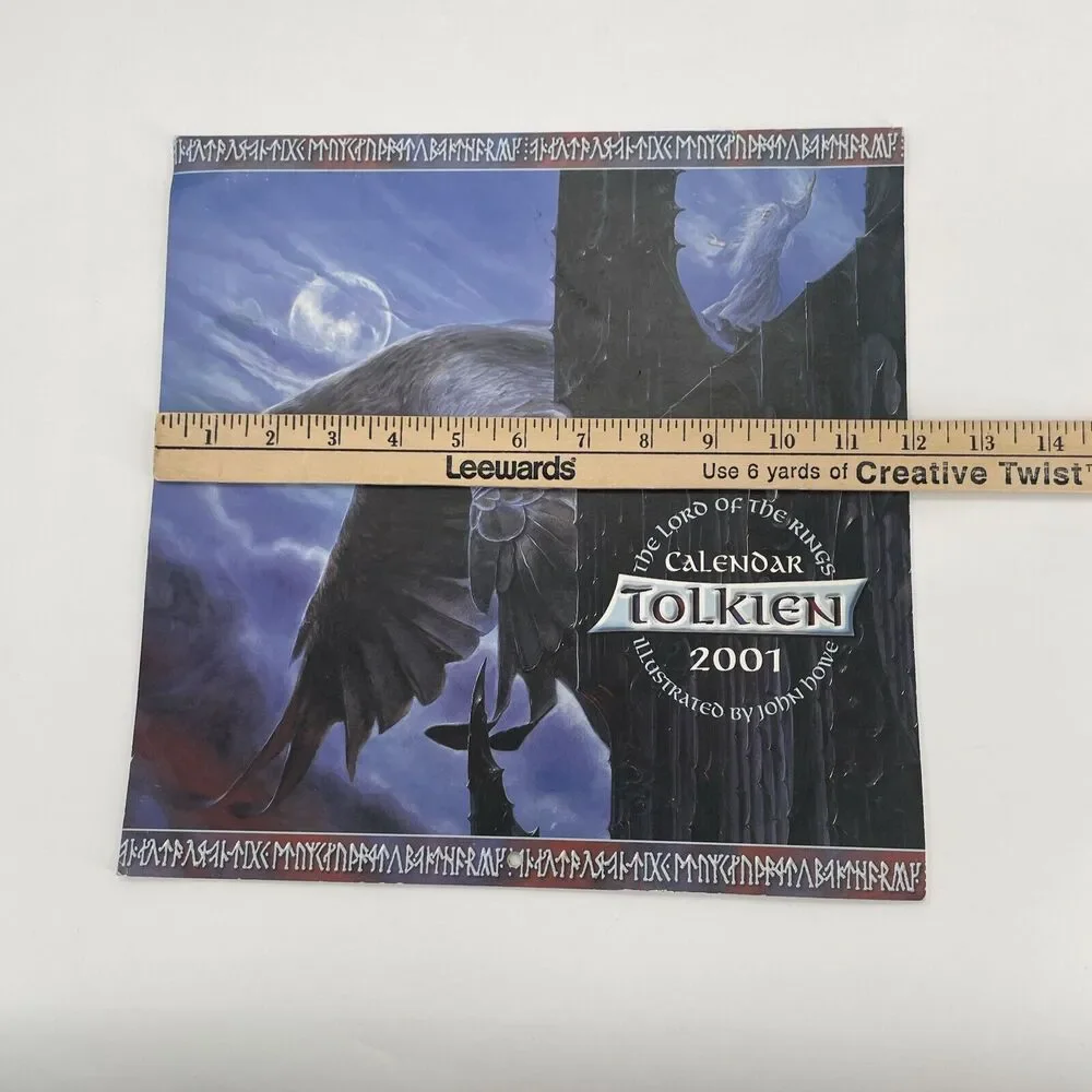 Lord of the Rings 2001 Tolkien Wall Calendar Illustrated John Howe LOTR 12